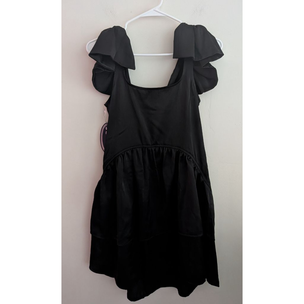 Women's Scoop Black Bow Mini Dress XS - Picture 4 of 7